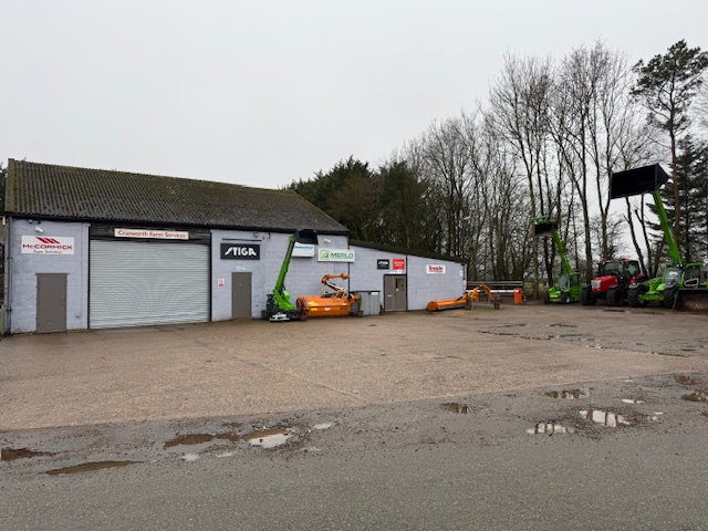 The Cranworth Farm Services workshop buildings and yard