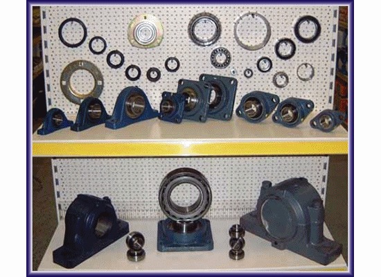 Stores display board of hooks, chains and fittings